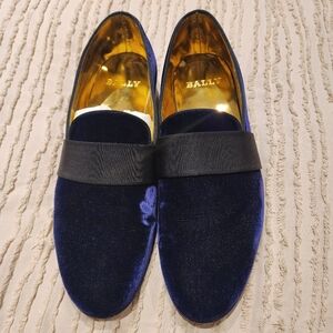 Bally formal, Navy blue, Velvet or Velour shoes size 10